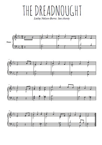 Téléchargez l'arrangement pour piano de la partition de The dreadnought en PDF